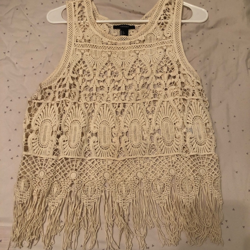 3 for $12 Forever 21 Crochet Cropped Tank